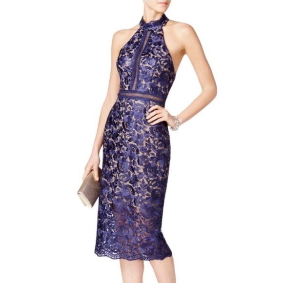 Halter Lace Midi Dress main image 0
